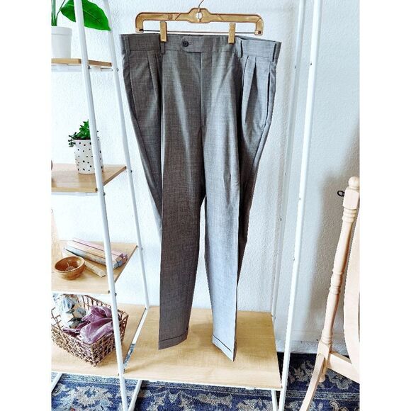 Vintage Gold Trumpeter Grey Dress Slacks - Picture 1 of 4